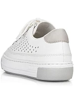 Rieker W RKR642 biele kožené ažurové topánky