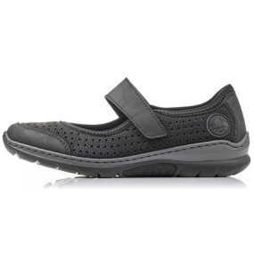 Pohodlné šnurovacie topánky Rieker W RKR575 black