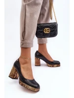 Kožené Lodičky  Černé model 21636004 - Laura Messi