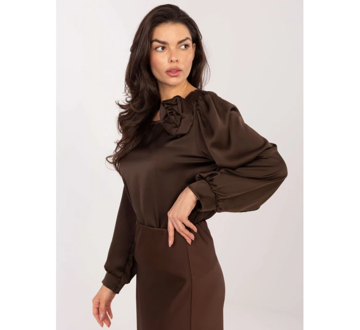 Bluzka MI BZ model 21795561 ciemny brązowy - FPrice