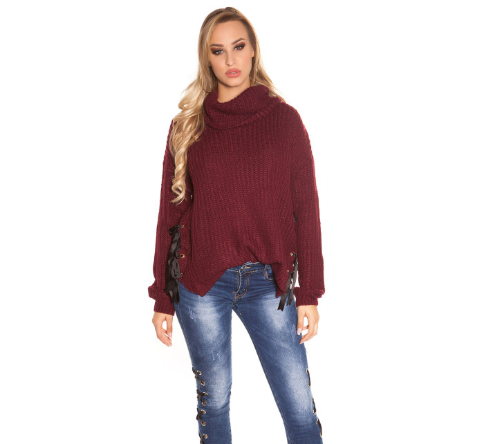 Trendy KouCla XL Collar knit jumper