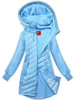 Svetlomodrá dlhá dámska mikina s kapucňou LHD (AMG-163) Svetlomodrá dlhá dámska mikina s kapucňou LHD (AMG-163)