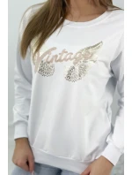 Mikina s bielou potlačou