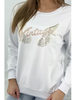 Mikina s bielou potlačou