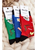 Pánské ponožky s  v červené barvě model 21643707 - Aura.via