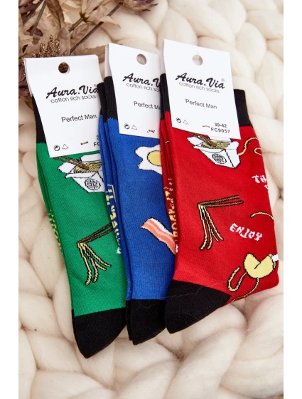 Pánské ponožky s  v červené barvě model 21643707 - Aura.via