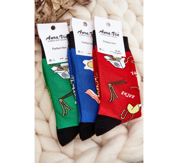 Pánské ponožky s  v červené barvě model 21643707 - Aura.via