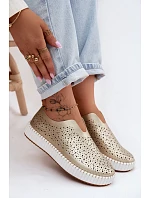 Sandály na Platformě Zlaté model 22140959 - Boto