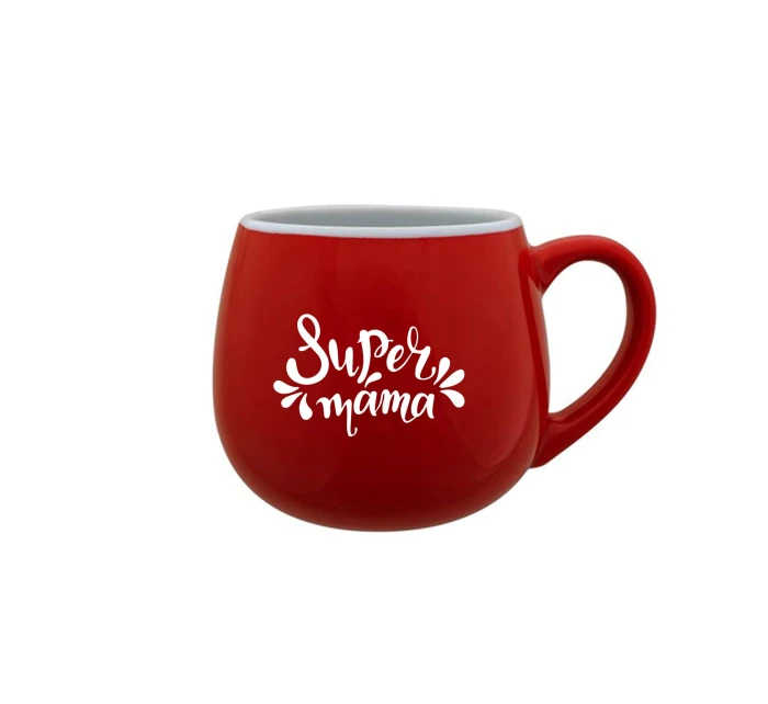 SUPER MAMA (SPECIAL EDITION) - červený keramický hrnček 300 ml