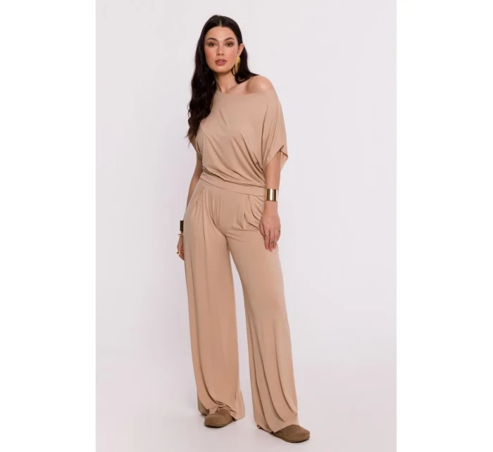 B287 Viskózový top bez ramienok - cappuccino B287 Viskózový top bez ramienok - cappuccino