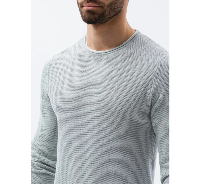 Pánsky sveter E121 Svetlo šedá - Ombre Pánsky sveter E121 Svetlo šedá - Ombre