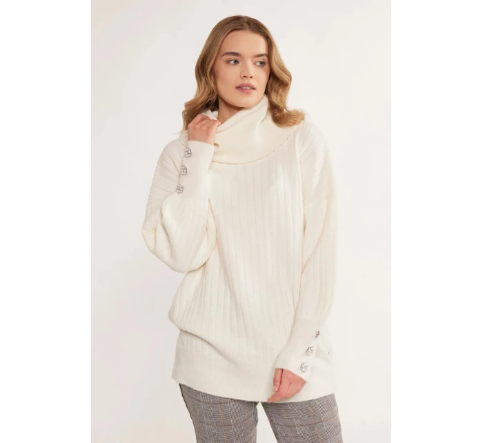 Svetr Golf s rukávy bílý model 20745483 - Monnari Svetr Golf s rukávy bílý model 20745483 - Monnari