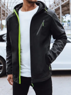 Pánska softshellová mikina s kapucňou čierna FashionStreet TX4469