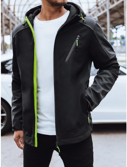 Pánská softshellová mikina s kapucí černá Dstreet model 21970309 - FashionStreet