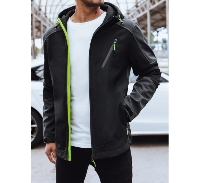 Pánská softshellová mikina s kapucí černá Dstreet model 21970309 - FashionStreet