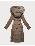 Dámska zimná bunda s kožušinou S'West dark beige (B8525-12) Dámska zimná bunda s kožušinou S'West dark beige (B8525-12)
