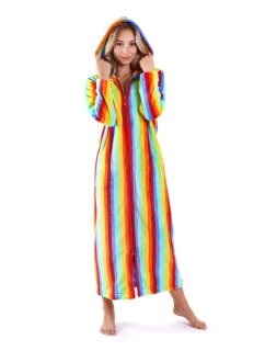 Dámsky župan 3656 Capri s kapucňou a zipsom - Vestis