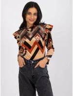 Blúzka DHJ BZ 6533C 1.81P čierna a béžová Blúzka DHJ BZ 6533C 1.81P čierna a béžová