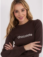 Bluzka RV BZ model 21801864 ciemny brązowy - FPrice Bluzka RV BZ model 21801864 ciemny brązowy - FPrice