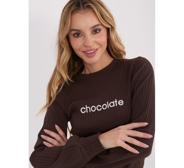 Bluzka RV BZ model 21801864 ciemny brązowy - FPrice Bluzka RV BZ model 21801864 ciemny brązowy - FPrice