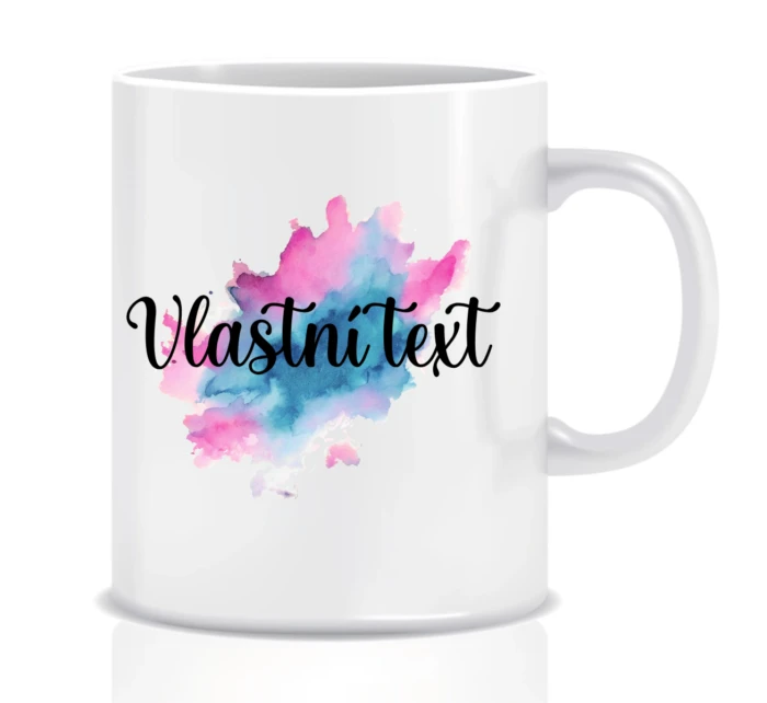 Personalizovaný klasický bílý hrníček - Akvarelový otisk