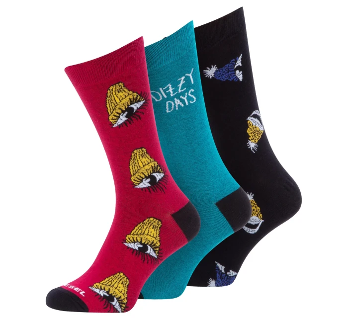 Pánske vysoké ponožky 3Pack 00SK3A-0TAXB-E5095 - Diesel