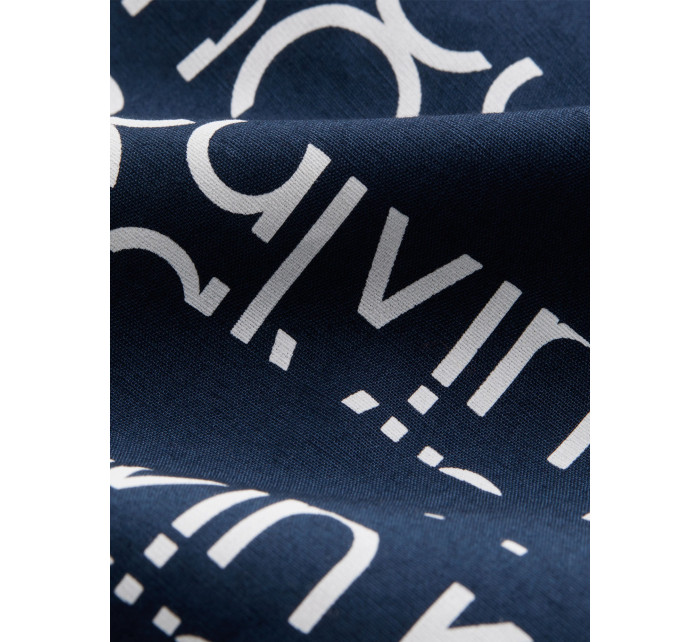 Pánské pyžamo L/S PANT SET 000NM2184E GVB tm. modré - Calvin Klein