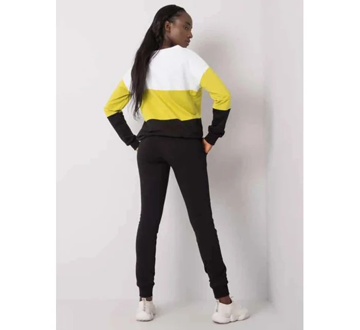 Dámska súprava tenkých teplákov Rue Paris white-lime-graphite (5971)