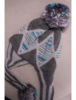 Dámská klapka na uši Eunika model 18751845 graphite - K-Fashion Dámská klapka na uši Eunika model 18751845 graphite - K-Fashion