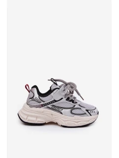 Sneakersy Dziecięce Na Grubej Podeszwie Srebrne Xairana