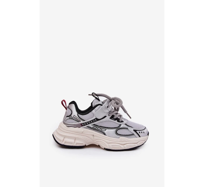 Sneakersy Dziecięce Na Grubej Podeszwie Srebrne Xairana Sneakersy Dziecięce Na Grubej Podeszwie Srebrne Xairana