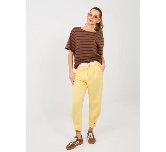 Nohavice MI SP P6224.71 svetložltá