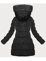 Zimná bunda s kapucňou čierna (2M-231)