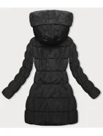 Čierna zimná bunda s kapucňou (2M-231) Čierna zimná bunda s kapucňou (2M-231)