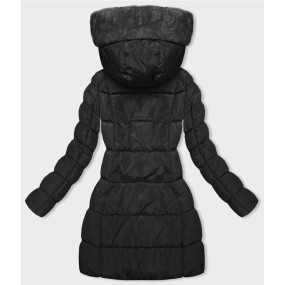 Čierna zimná bunda s kapucňou (2M-231)