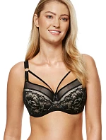 Dámska podprsenka Gwen-B4 Black with beige - Gorteks