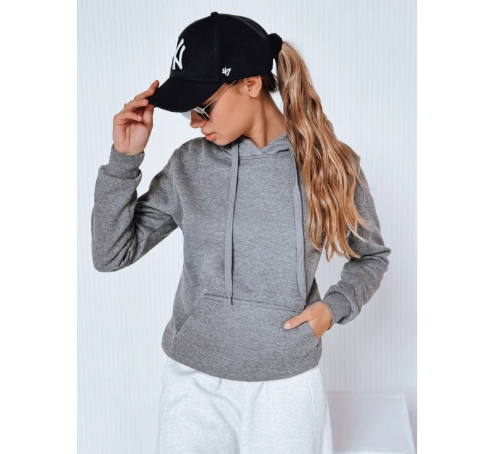 Dámská mikina BASIC s kapucí antracitová model 21962134 - FashionStreet