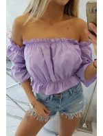 Španělská halenka ve fialové barvě Španělská halenka ve fialové barvě