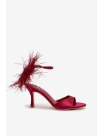 Sandály Na Podpatku S Bordové model 21757820 - Boto