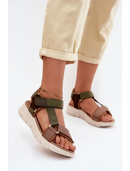 Sportovní dámské sandály model 22149818 Zelené - Artiker