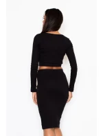 Súprava Kayle M369 čierna (sukňa + blúzka) - Figl