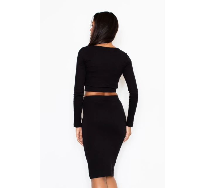 Súprava Kayle M369 čierna (sukňa + blúzka) - Figl