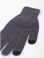 Yoclub Pánské dotykové rukavice RED-0243F-AA5E-006 Grey