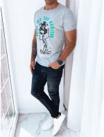 Pánské tričko s potiskem světle šedé Dstreet model 21969387 - FashionStreet