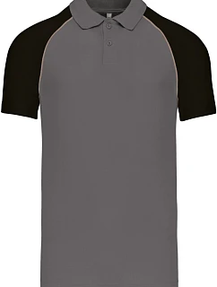 K 226 Baseballové piqué polo slate grey/black model 22506490 - Kariban