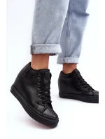 Dámské kožené boty na podpatku Big Star model 21637439 černé - Big Star Shoes