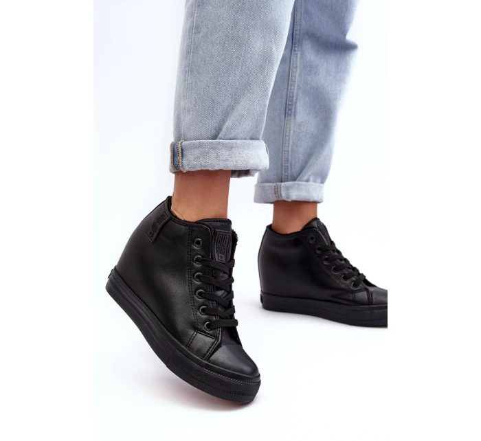 Dámské kožené boty na podpatku Big Star model 21637439 černé - Big Star Shoes