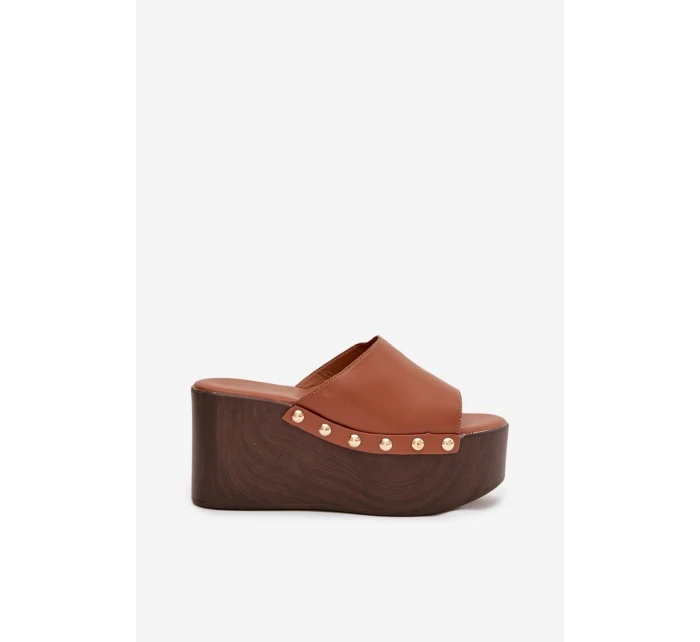 Dámské nazouváky na platformě s přezkami Camel Mareline Dámské nazouváky na platformě s přezkami Camel Mareline