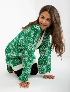 Dámsky sveter LC SW 0301 biely zelený