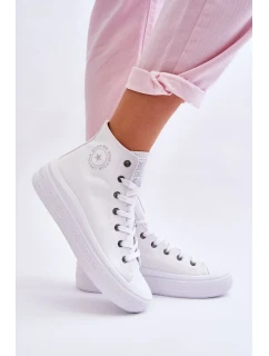 Dámské vysoké tenisky Big Star Bílé